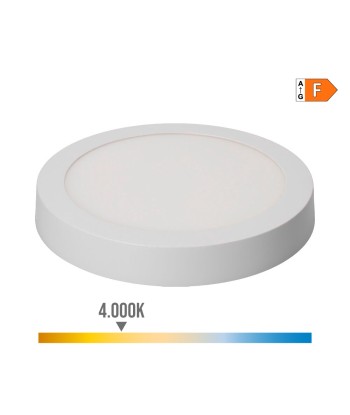 Downlight led superficie redondo blanco 20 w 1500 lm 4000 k luz dia ø 22 x 3 cm