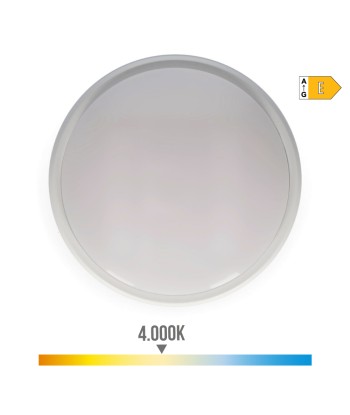Aplique led circular 18 w 1950 lm 4000 k luz dia ip54 ø21 x 5,7 cm