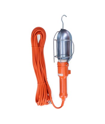 Lampara portatil con interruptor y gancho metalico. e-27 (10m de cable)