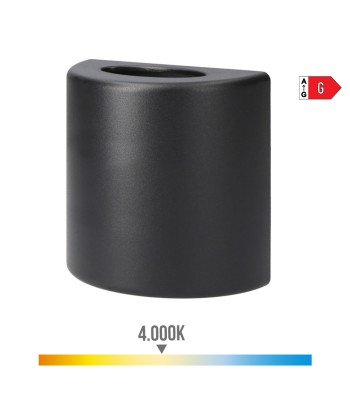 Aplique led ovalado 3 w 60 lm 4000 k luz dia ip54 12 x 12 x 6 cm