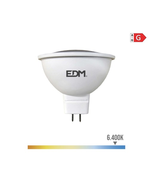 Bombilla dicroica led mr16 5 w 12 v 450 lm 6400 k luz fría ø5 x 5 cm