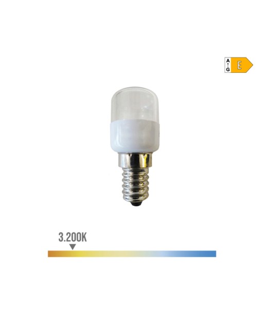 Bombilla tubular (frigorífico) led e14 0,5 w 55 lm 3200 k luz cálida. ø 2,6 x 60 cm