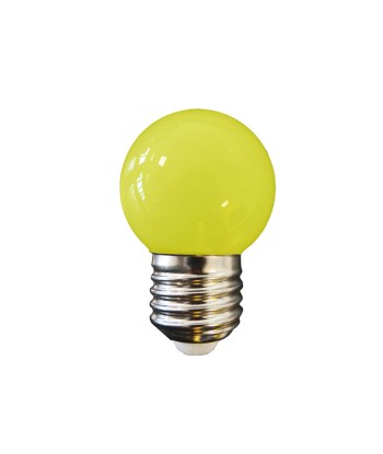 Bombilla esferica led e27 1 w 80 lm luz amarilla ø45 x 69 mm
