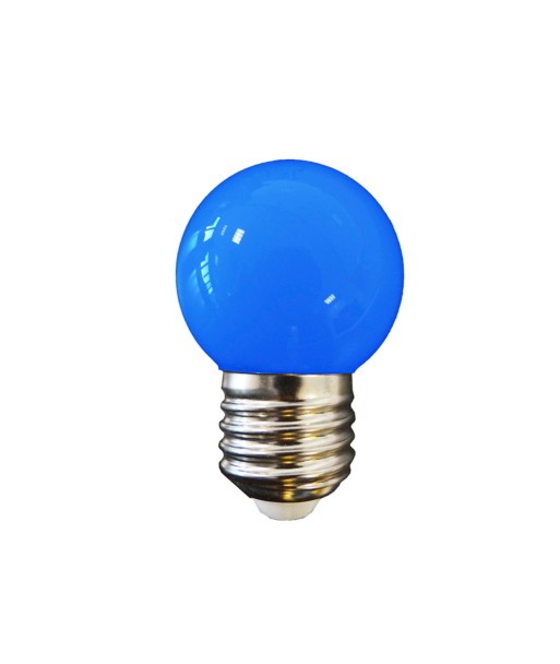 Bombilla esferica led e27 1 w 80 lm luz azul ø45 x 69 mm