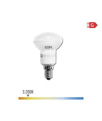 Bombilla reflectora led r50 e14 5 w 400 lm 3200 k luz calida ø 5,0 x 8,6 cm